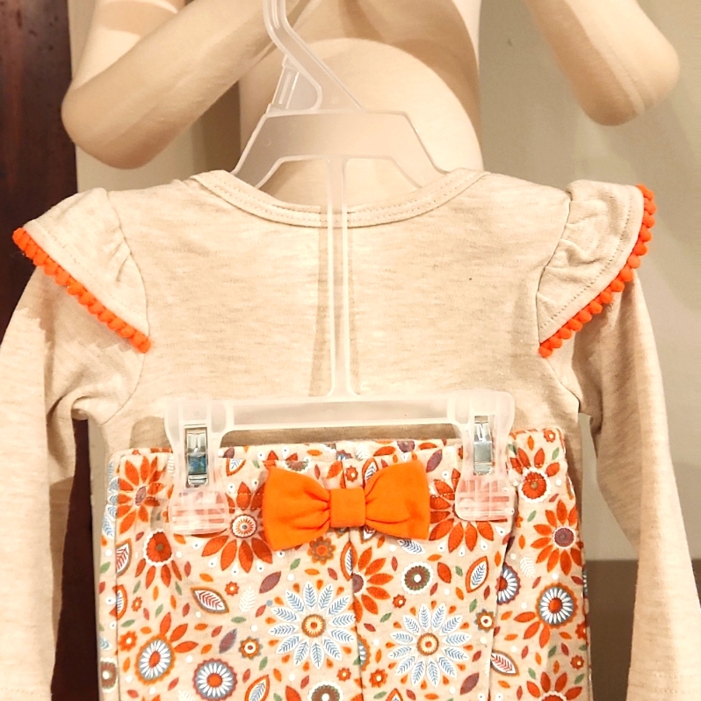 GIRLS FALL BABY ESSENTIALS 2PC. PUMKIN SET CLEARANCE - Picture 5 of 5